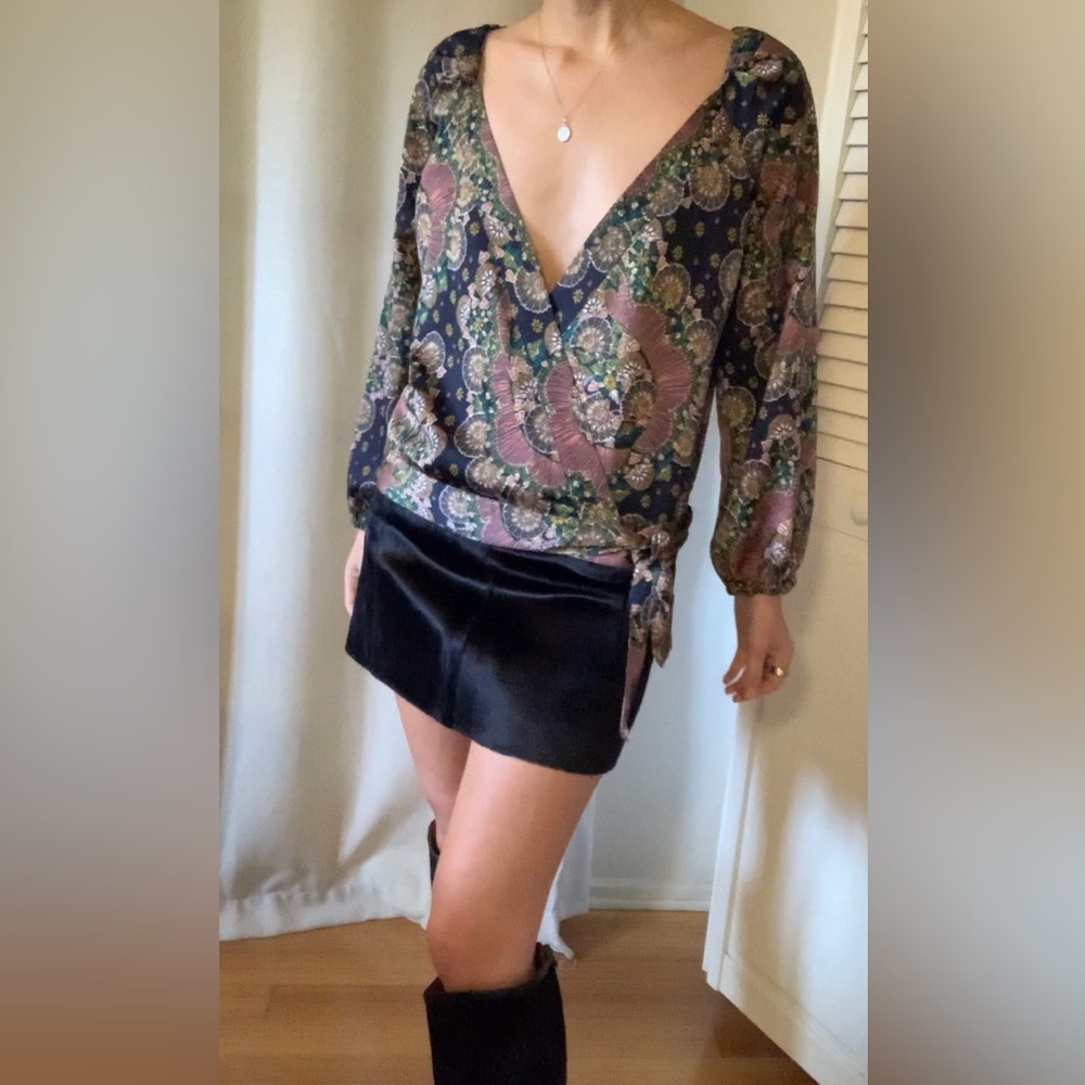 J Crew (Point Sur) kimono tie wrap top